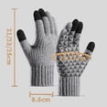 thumbnail image 2 of Gants pour Hommes Hiver en Polaire Renforcée Tricotés Laine Gants de Cyclisme Écran, 2 of 3
