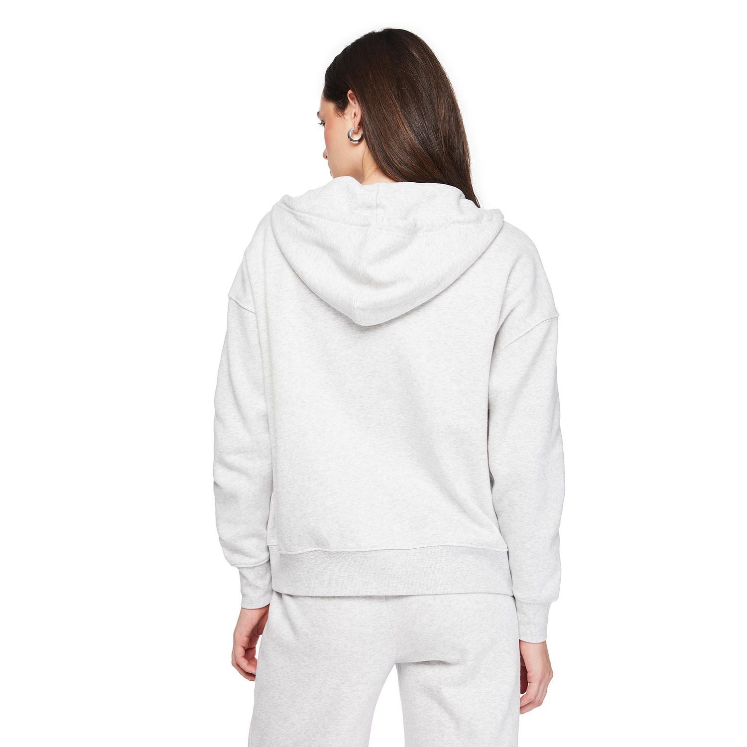 Haut à capuchon surdimensionné zippé sur la longueur No Boundaries pour femmes