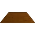 thumbnail image 5 of 29.5''W x 57.25''L Trapezoid Oak Thermal Laminate Activity Table - Standard Height Adjustable Legs, 5 of 5