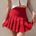 thumbnail image 3 of Jupe Plissée Mini pour Femmes Taille Haute Jupe Ajustée Jupe Plissée d'Été, 3 of 6