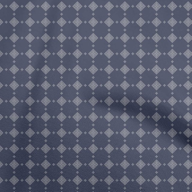 oneOone Silk Tabby Blue Fabric Geometric Craft Projects Decor Fabric Printed By The Yard 42 Inch Wide