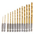 thumbnail image 3 of Hex Drill Bit, High Efficiency Twisted Drill Bit, HSS High Hardness Drilling Plastic For Wood Steel, 3 of 8