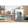 thumbnail image 2 of Ahgly Company Tapis d'Intérieur Ronds Lavables à la Machine, Style Transitionnel, Bleu Lagon Bleu, Tapis de Zone, 8 Pieds Rond, 2 of 7