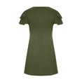 thumbnail image 4 of Birdeem Robes Mini pour Femmes Été Décontractées à Volants Manches Courtes Mignonnes Col Rond Robe Fluide avec Poches, 4 of 6