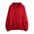 thumbnail image 1 of Chandails à Capuche pour Femmes Automne Unis à Fermeture Éclair Chandail à Capuche de Base Veste à Capuche Tendance Mode Urbaine Grande Taille Disponible Chandail à Col Rond Femmes Rouge TG, 1 of 3