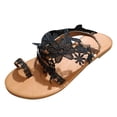 thumbnail image 2 of Dvkptbk Sandales Femmes Sandales d'Été pour Femmes à Enfiler Chaussure Plate Femme Bout Ouvert à Enfiler Pantoufle de Plage Chaussures pour Femmes, 2 of 6