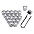 thumbnail image 1 of Xingzhi 20PCS/Set Car Wheel Nut Cap Exterior Decoration Replacement Auto Hub Screw Cover 17-21mm Anti-rust Automobile Nuts Rims Plating Silver 19mm, 1 of 8
