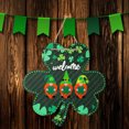 thumbnail image 1 of Happy St. Patrick's Day Sign Hanging Sign Indoor Outdoor Door Hanging Decoration, 1 of 7