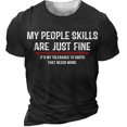 thumbnail image 1 of LUOGENLI T-shirts pour Homme pour Hommes T-Shirt d'Été à Manches Courtes Noir Col Rond Imitation Rue Hipster Ample Imprimé Chandail T-Shirt à Manches Courtes Noir TTTTG, 1 of 2