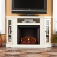 thumbnail image 1 of SEI Furniture Ponoma Convertible Media Electric Fireplace Ivory, 1 of 18