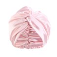 thumbnail image 2 of CSChome Sleeping Hat Hair Care Adjustable Satin Faux Silk Bonnet Front Knot Back Adjustable Buckle Large Long Curly Hair Wrap Elastic Drawstring Beauty Hat, 2 of 6