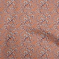 thumbnail image 1 of oneOone Georgette Viscose Orange Fabric Floral Ditsy Craft Projects Decor Fabric Printed By The Yard 42 Inch Wide, 1 of 4
