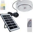 thumbnail image 2 of 54/96/136LED Solar Ceiling light Smart Indoor Solar Pendant Light with Remote Control 6500K Adjustable Brightness Timing Function IP65 Waterproof Solar Shed Lamp for Shed Porch Garage Gar, 2 of 10