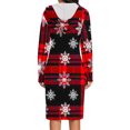 thumbnail image 4 of TIMIFIS Robe Chandail à Capuche pour Femme, Imprimé de Noël, Ample, Manches Longues, Haut Chandail à Capuche, Robe à Capuche avec Poches, 4 of 6