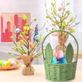 thumbnail image 2 of Lksixu Easter Baskets for Kids, Small Rattan Woven Easter Bunny Basket with Handle, Portable Lightweight Easter Eggs Hunting Basket Rustic Farmhouse Decorative Flower Basket Spring Decor for Home, 2 of 9