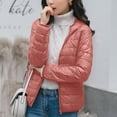 thumbnail image 3 of RKSTN Puffer Jacket Womens Long Sleeve Stand Collar Zip Up Winter Jacket Quilted Lightweight Down Jacket with Pockets, 3 of 8