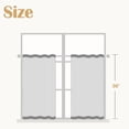 thumbnail image 3 of Linen Kitchen Curtains 36 Inch Vintage Gray Floral Tier Curtains Farmhouse Cottage Cafe Rod Pocket Country Small Window Drapes for Laundry Room Bathroom RV 2 Panels Grey on Beige, 3 of 8