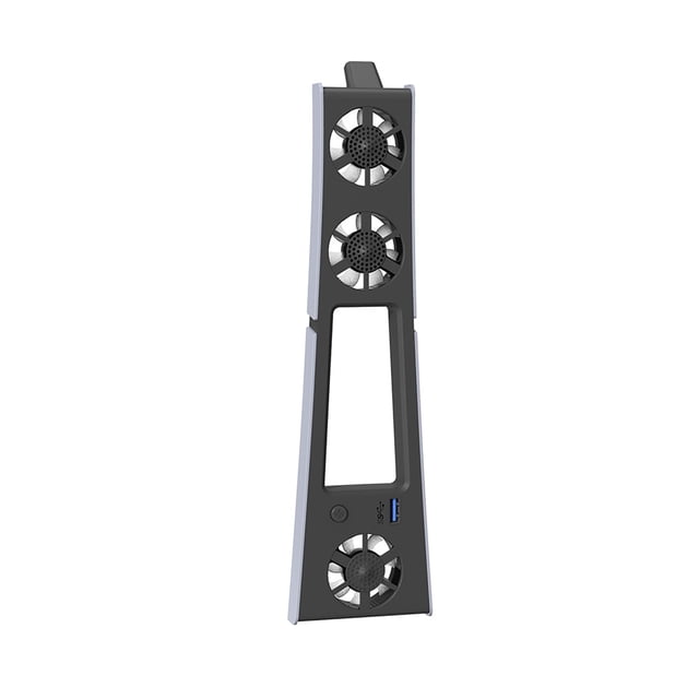 Slim Cooling Fan for PS5 Compact Design, 2-Speed Control, Blue LED Lights, USB3.0 Hub
