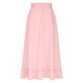 thumbnail image 5 of Bovxnpu Plus Size Skirts For Women, Womens Summer Midi Skirts Ruffle Flowy A-Line Long Skirt with Pockets, Womens Elastic Waist Drawstring Pleated Mid Skirt XL, 5 of 5