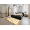 thumbnail image 4 of Ahgly Company Indoor Square Abstract Yellow Oriental Area Rugs, 3' Square, 4 of 6