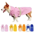 thumbnail image 2 of Dog Raincoat with Hood Pocket Reflective Adjustable Waterproof Slicker Rain Jacket for Small Medium Large Dog, 2 of 8