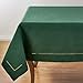 thumbnail image 3 of SARO 6307.JG60S 60 in. Square Classic Hemstitch Border Tablecloth - Jasper Green, 3 of 4