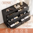 thumbnail image 4 of Ourlova Commode à 6 Tiroirs Commode Moderne Structure Durable avec Tiroirs Profonds Dispositif Anti-Basculement pour Maison Bureau Salon, 4 of 8