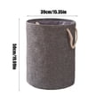 thumbnail image 3 of Dvruxg Panier à Linge Pliable avec Cordon de Serrage, Panier à Vêtements Rond Autoportant (Gris), 3 of 5
