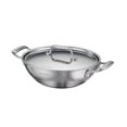 thumbnail image 1 of Tramontina Utsava Tri-Ply Clad 2.7 Qt Covered Kadai with Ceramic Interior Induction-Ready, 1 of 1