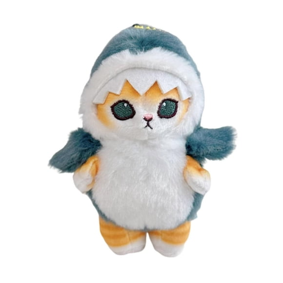 Cat Plush Pendant Soft Lovely Shark Whale Dessert Kitten Plushie Ornament PP Cotton Stuffed Animal Doll Keyring Backpack Plush Pendant Birthday Gift
