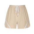 thumbnail image 3 of Short Pants for Women - Breathable Comfortable Casual Wear with Adjustable Drawstring and Versatile Split Design for Summer Activities, 3 of 5