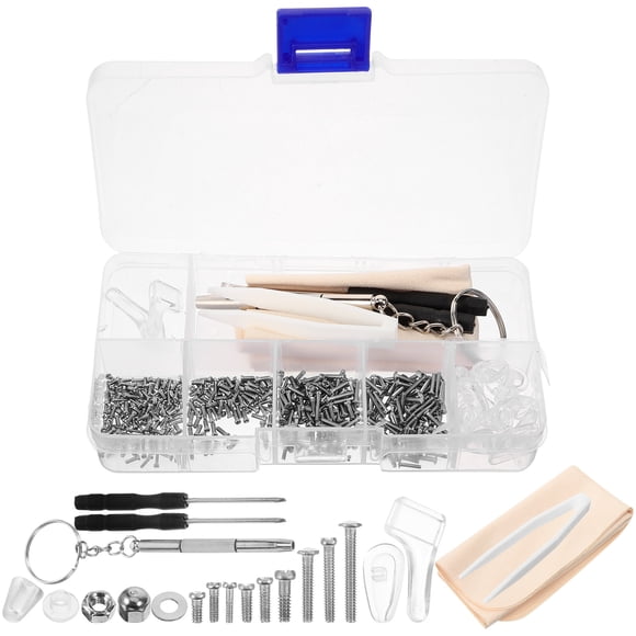 1 Set Eyeglass Repair Kit Professional Eye Glasses Repairing Kit Glass Screws Eyeglasses Nose Pads Kit