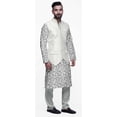 thumbnail image 2 of Atasi Ensemble Kurta Pyjama Imprimé Veste Col Mandarin Chemise Ethnique Traditionnelle, 2 of 5