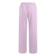 thumbnail image 5 of Timegard Cotton Linen Pants for Women Elastic Waist Drawstring Fall Travel Casual Pants with Pockets, 5 of 5