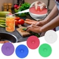 thumbnail image 2 of Under 10 Rack Silicone Fermenting Lids, Waterless Airlock Fermentation Mason Jar Lids Silicone Airlock Lids5 Pack (Jars & Metal Rings Not Included), 2 of 9