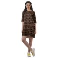 thumbnail image 2 of Moomaya Robes Courtes d'Été pour Femmes Imprimées Coupe Droite en Georgette Mousse Robe Évasée, 2 of 4