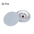 thumbnail image 3 of Unique Bargains 20pcs 34L Fabric Cloth Covered Button 21mm Round Metal Shank Sewing Buttons for Suits Dress Blouses, Light Blue, 3 of 5