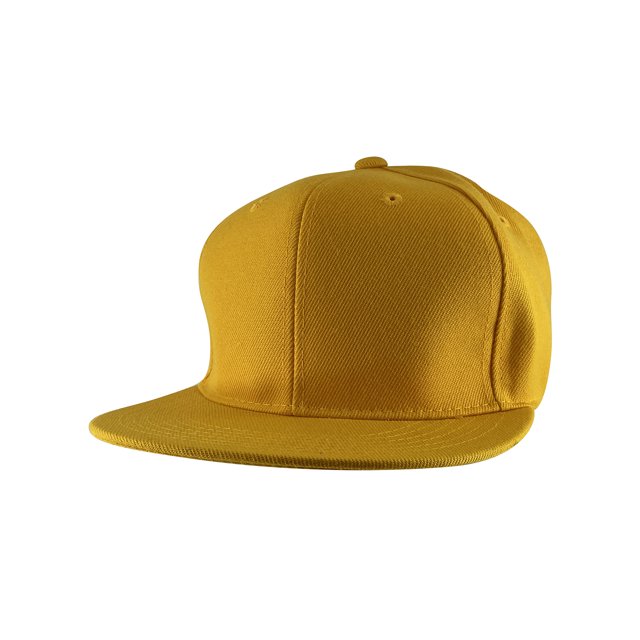 Top Headwear Flat Bill Adjustable Snapback Cap - Yellow