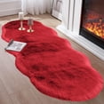 thumbnail image 1 of Tyidzon Rugs for Bedroom Solid Color Fluffy Shaggy Soft Living Room Rug 20X55 Inch Indoor Modern Area Rug for Teen Dorm Room Home Decor, Red, 1 of 8