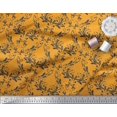 thumbnail image 3 of Soimoi Tissu Viscose Georgette Orange Tissu Imprimé Damas Filigrane 1 Yard 42 Pouces de Large, 3 of 3