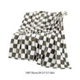 thumbnail image 3 of CREATITOY 39.4x27.6In Checkered Fleece Blanket Throw for Home, 3 of 6