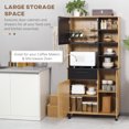 thumbnail image 4 of HOMCOM Armoire de Rangement de Cuisine avec Étagère Réglable Porte à Fermeture Douce, 4 of 10