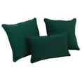 thumbnail image 1 of Double-corded Solid Twill Throw Pillows with Inserts (Set of 3), Forest Green, 1 of 2