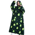 thumbnail image 1 of LUXUR Chemises de Nuit à Capuche pour Femmes, Robe de Nuit, Robe de Sommeil, Imprimé Vert, 1 of 2