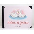 thumbnail image 3 of Darling Souvenir Purple Swan Couple Birds Printed Wedding Guest Book Hardbound Cover Sign In Book Registry Scrapbook-9 x 12 Inches, 3 of 5