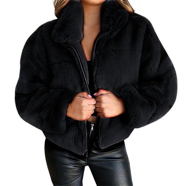 REDHOTYPE Women's Button Long Sleeve Brushed Jacket Coats with Pockets