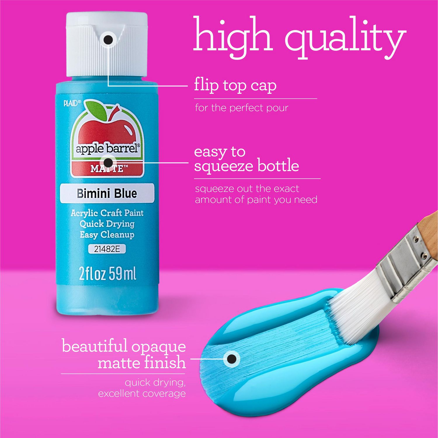 Peinture acrylique mate Apple Barrel Colors, 2 fl oz (59 mL
