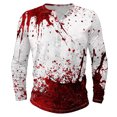 thumbnail image 4 of Pisexur Chandails en Molleton d'Halloween Col Rond Manches Longues Chemise Imprimé Graphique Amusant Chemises d'Halloween Mode Décontractée Chandail à Boutons Grande Taille Chandail en Molleton P-5TG, 4 of 4