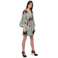 thumbnail image 3 of Moomaya Peignoir en Coton pour Femmes Robe de Chambre Imprimée Courte Peignoir de Douche Nuptiale, 3 of 6