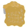 thumbnail image 1 of Inkdotpot Real Silver Foil Baby It's Cold Outside Baby Shower Tags Favor Bracket Shape Hang Pack Of 100 Paper Tags, 1 of 6